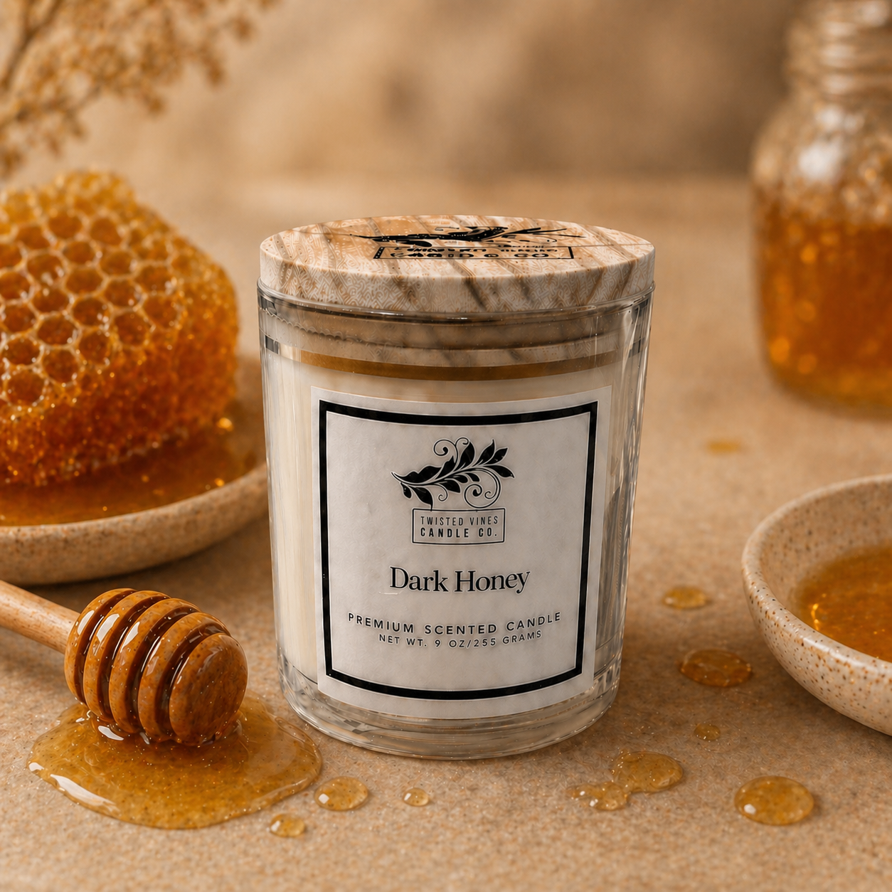 Dark Honey 9 oz Candle