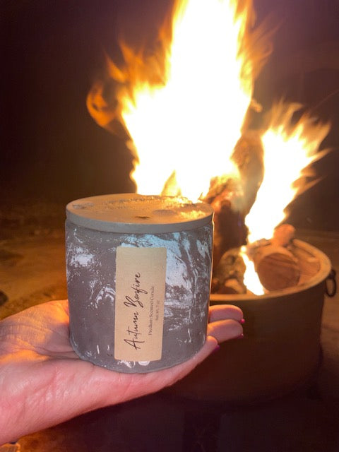 Autumn Bonfire 7 oz Concrete Candle